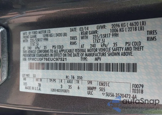 1FMCU0F76EUC97521: 42904151