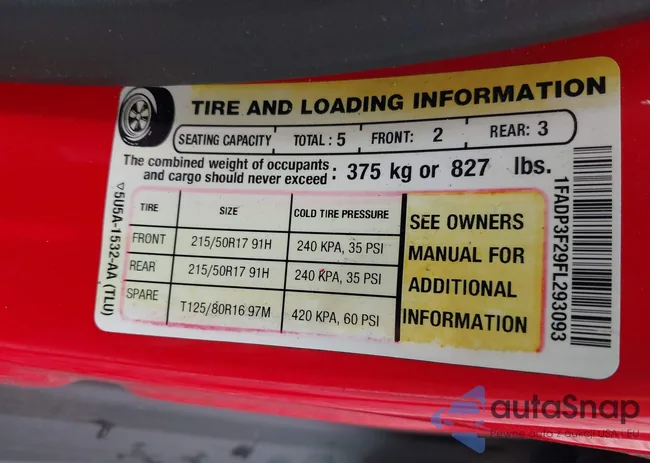 1FADP3F29FL293093: 42904245