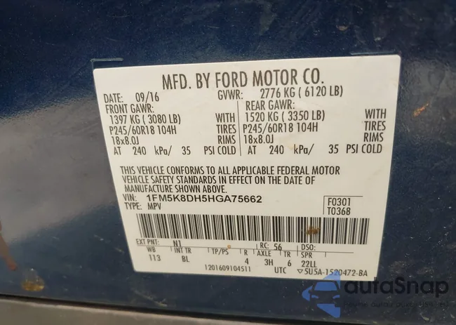 1FM5K8DH5HGA75662: 42903537