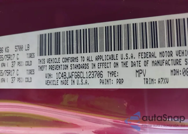 1C4BJWFG6CL123706: 42904782