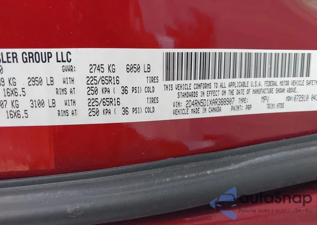 2D4RN5D1XAR388907: 42904886