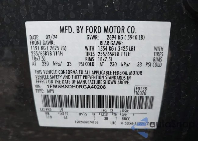 1FMSK8DH0RGA40208: 42904902