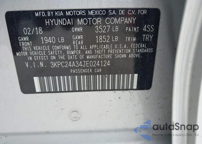 3KPC24A34JE024124: 42904959