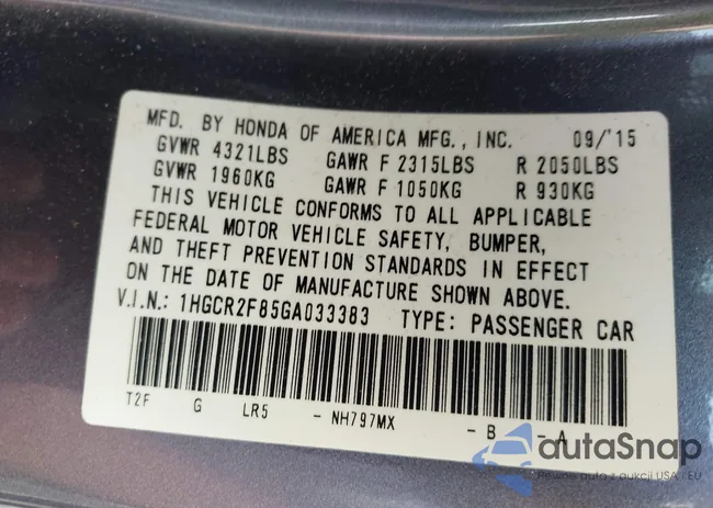 1HGCR2F85GA033383: 42904350