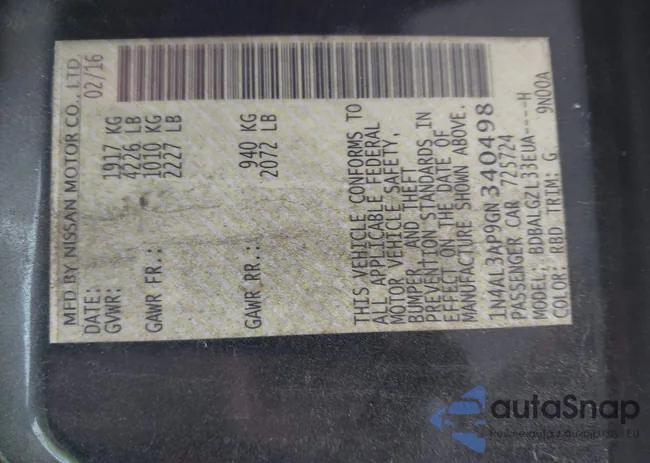 1N4AL3AP9GN340498: 42905779