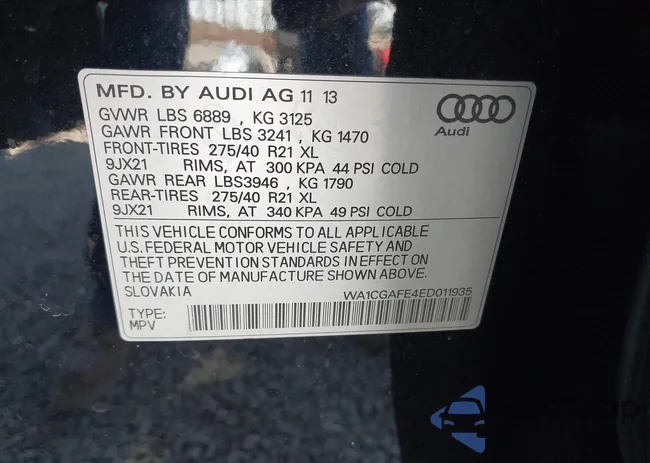 WA1CGAFE4ED011935: 42905933