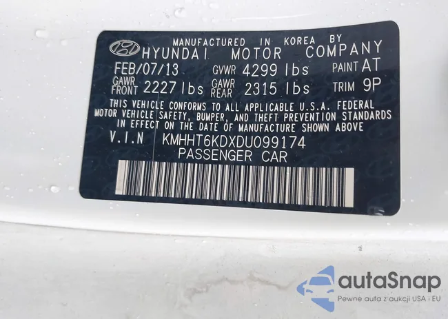 KMHHT6KDXDU099174: 42906103