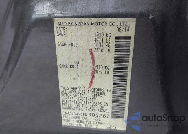 1N4AL3AP5FN305262: 42906190