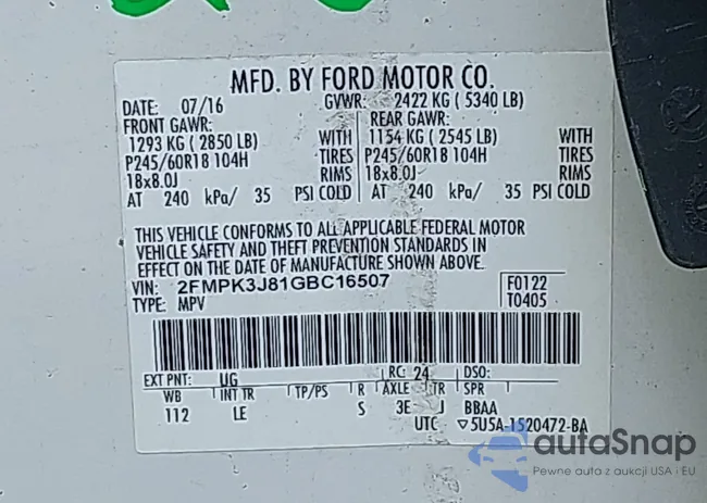 2FMPK3J81GBC16507: 42906205