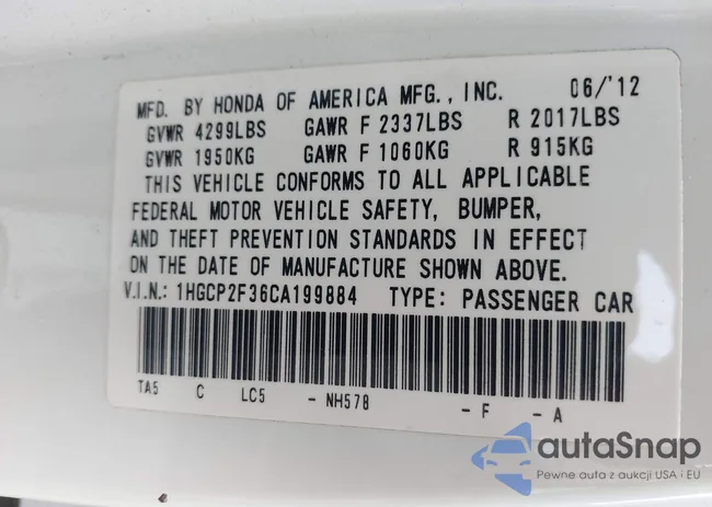 1HGCP2F36CA199884: 42906248