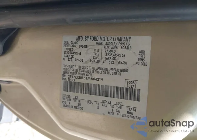 3FTNX20L61MA04219: 42906273