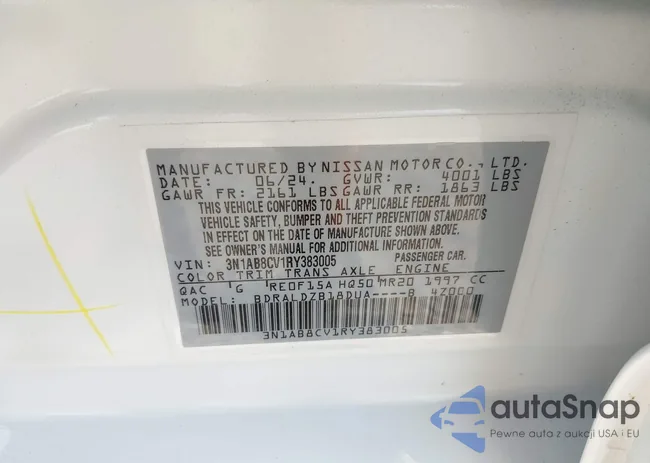 3N1AB8CV1RY383005: 42905444