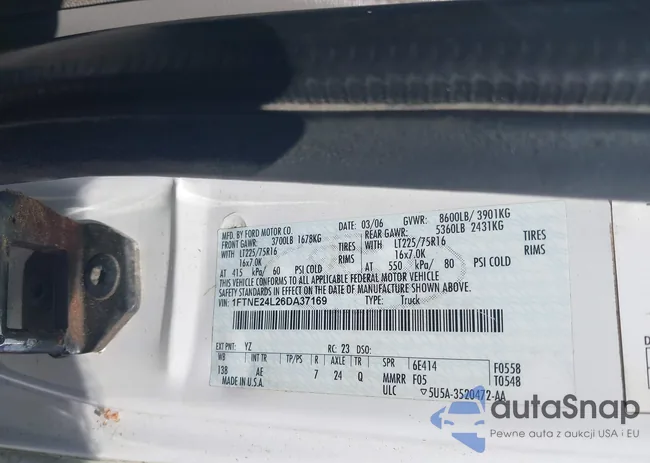 1FTNE24L26DA37169: 42905592