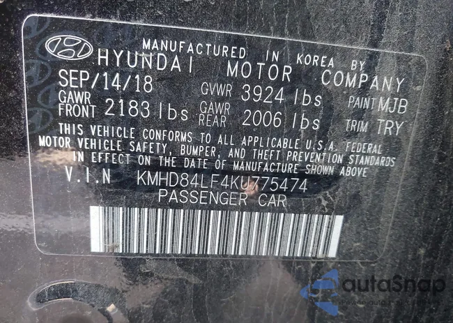 KMHD84LF4KU775474: 43904864