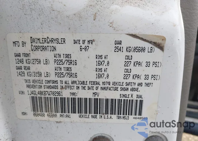 1J4GL48K87W702961: 43905015