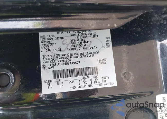 1FMFU18555LA49507: 43905045