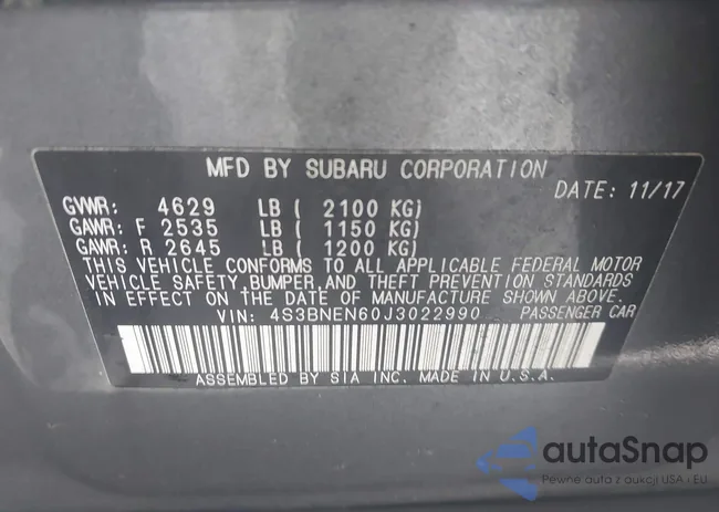 4S3BNEN60J3022990: 43905047