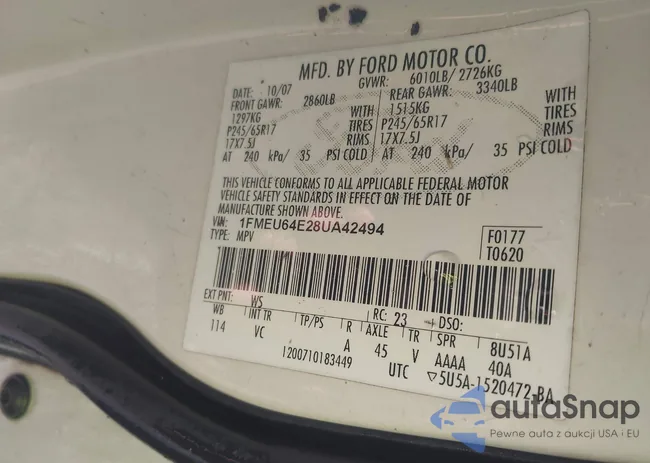 1FMEU64E28UA42494: 43905128