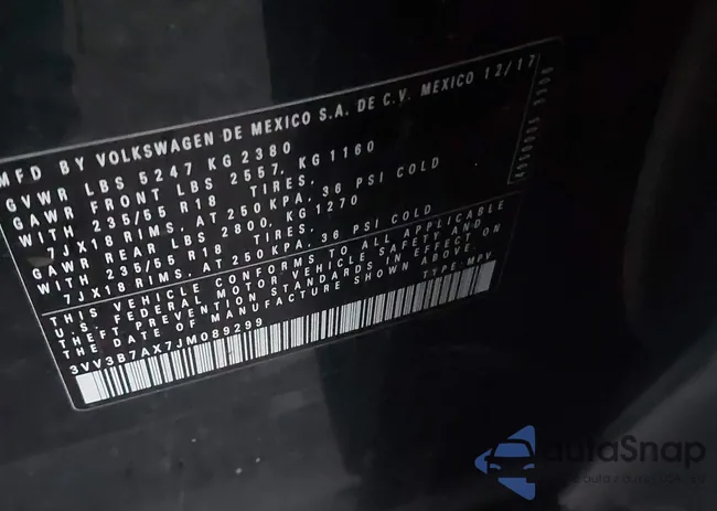 3VV3B7AX7JM089299: 43905141