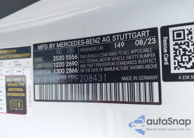 W1K1K5JB1PF208431: 43905147