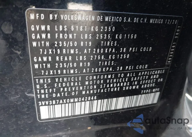 3VV3B7AX0MM042846: 43905156