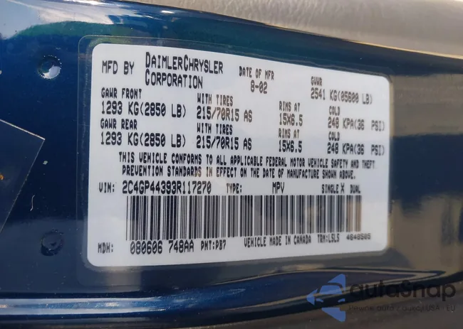 2C4GP44393R117270: 43905162