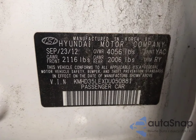 KMHD35LEXDU050881: 43905238