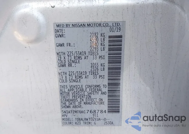 5N1AT2MT6KC768784: 43905271