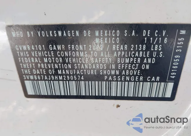 3VWB67AJ9HM290574: 43905363