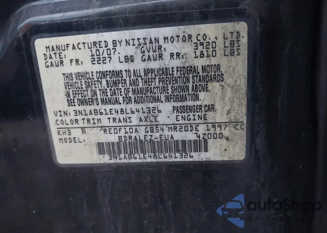 3N1AB61E48L641326: 43905427