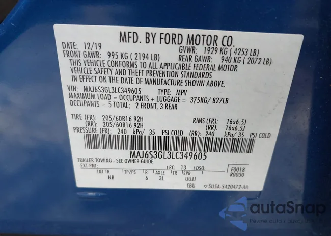 MAJ6S3GL3LC349605: 43904451