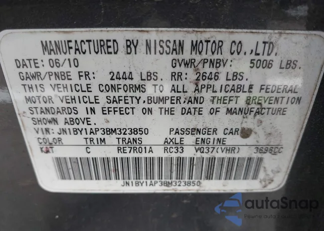 JN1BY1AP3BM323850: 43904530