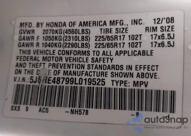 5J6RE48799L019525: 43904579