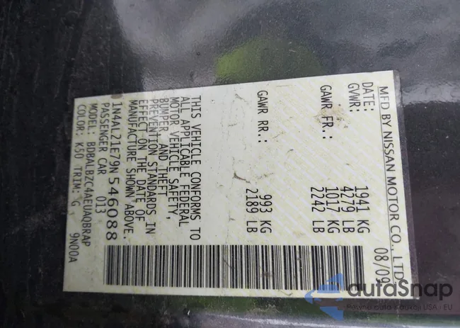 1N4AL21E79N546088: 43904623