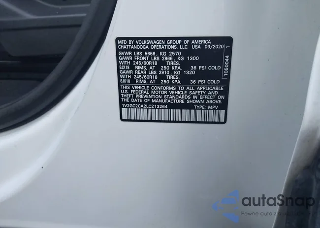 1V2GC2CA2LC213264: 43904627