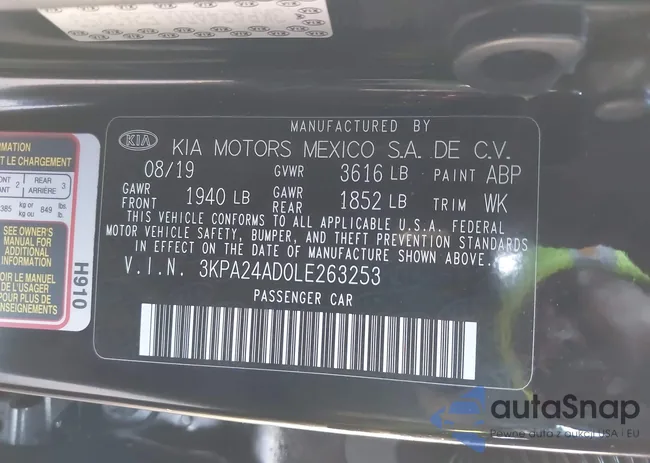 3KPA24AD0LE263253: 43904678
