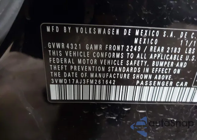 3VWD17AJ3FM261642: 43904718