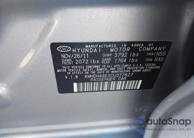 KMHDH4AEXCU377827: 43906164