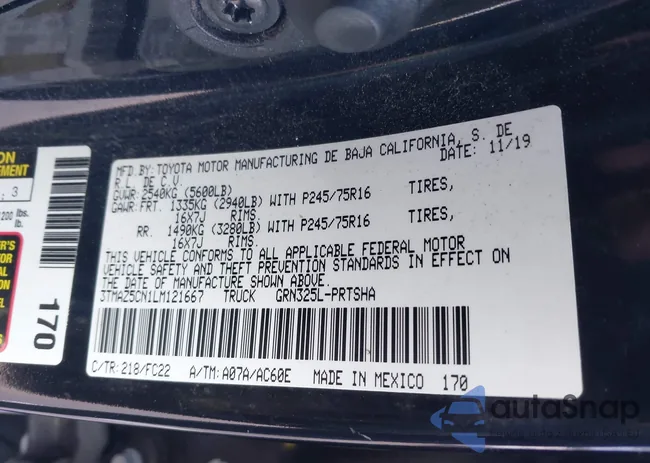 3TMAZ5CN1LM121667: 43906228