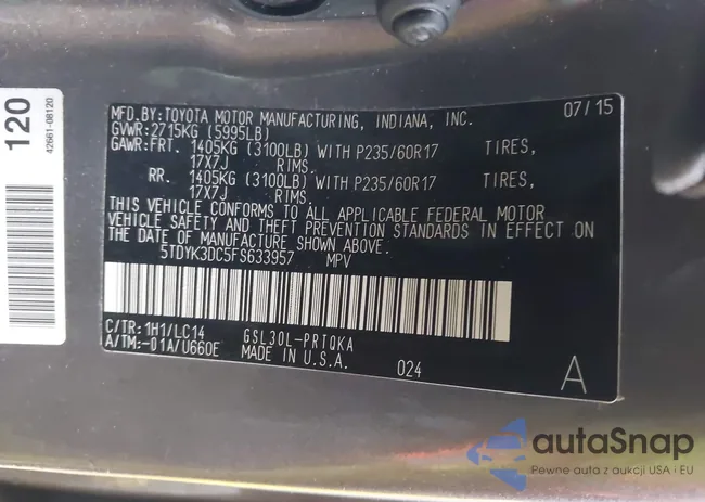 5TDYK3DC5FS633957: 43906418