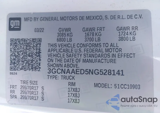 3GCNAAED5NG528141: 43905456