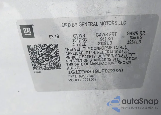 1G1ZD5ST9LF023920: 43905549