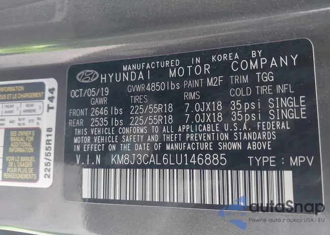 KM8J3CAL6LU146885: 43905550