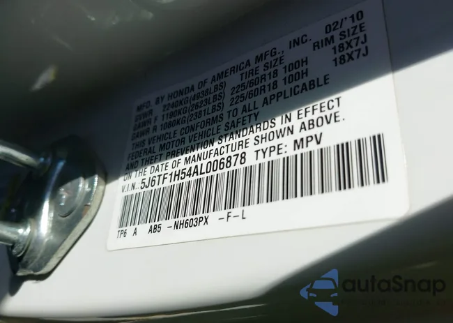 5J6TF1H54AL006878: 43905563