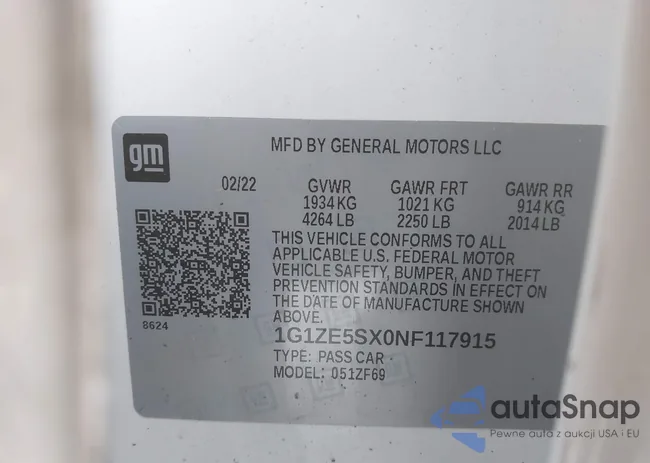 1G1ZE5SX0NF117915: 43905647