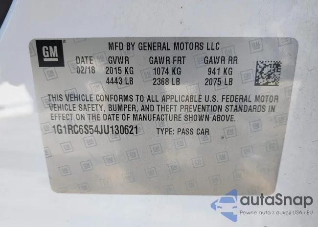 1G1RC6S54JU130621: 43905697