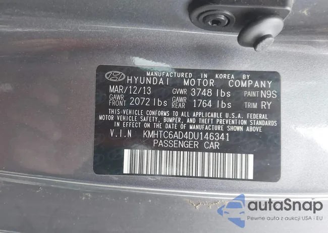 KMHTC6AD4DU146341: 43905776