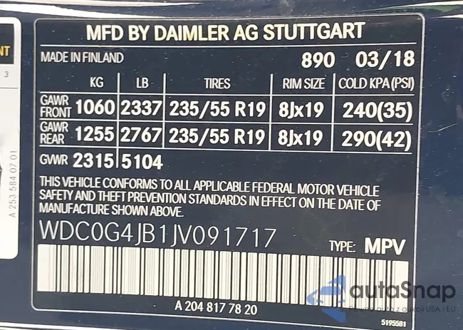 WDC0G4JB1JV091717: 43905795