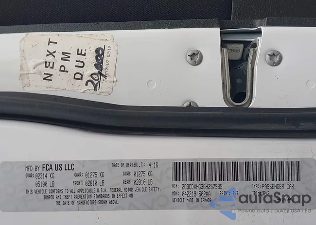 2C3CDXHG3GH257935: 43906999