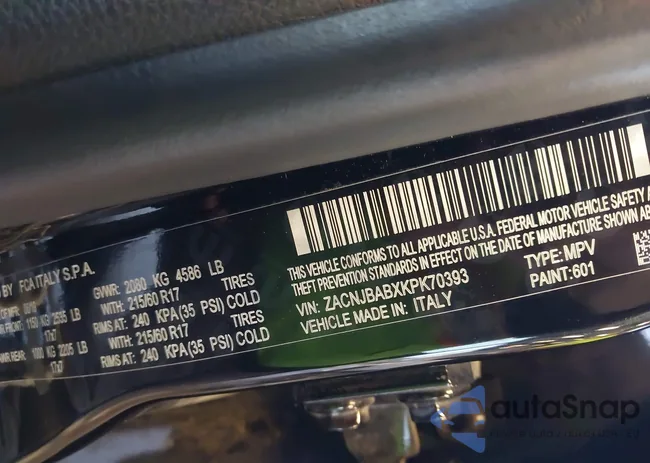 ZACNJBABXKPK70393: 43907055